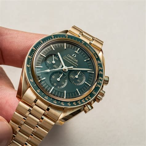 omega moon watch gold|omega moonshine gold speedmaster.